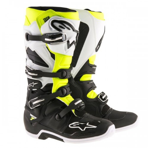 AlpineStars TECH 7 Boot Black White Yellow