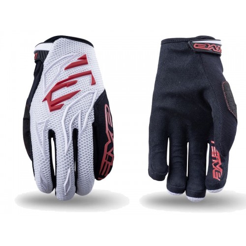 Five MXF-3  MX Glove WHITE/RED