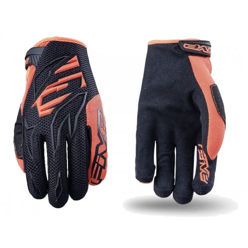 Five MXF-3  MX Glove BLACK/FLUO ORANGE
