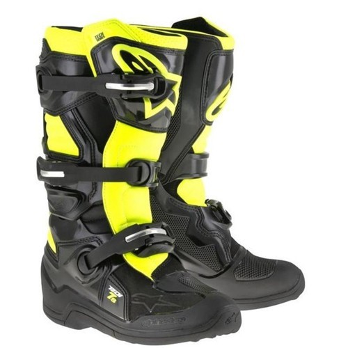 Alpine Star TECH 7 BOOT YOUTH Black Fluro Yellow