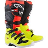 AlpineStars TECH 7 BOOT Fluro Yellow Fluro Red Gre