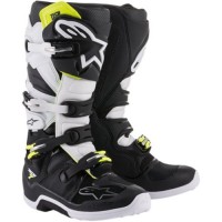 AlpineStars TECH 7 BOOT Black White Fluro Yellow.j